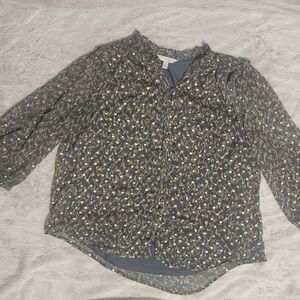 Stylish Women's Blouse in Black and Gold